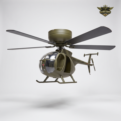 MH-6 Little Bird helicopter ceiling fan packshot